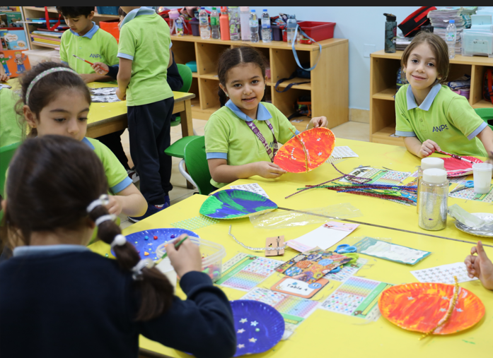 Children working on a creative art activity